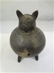 South American Ocarina Clay Pottery Cat Whistle