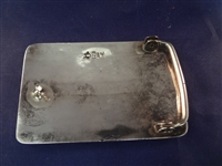 Begay Hand Made Sterling Silver Turquoise Thunderbird Belt Buckle