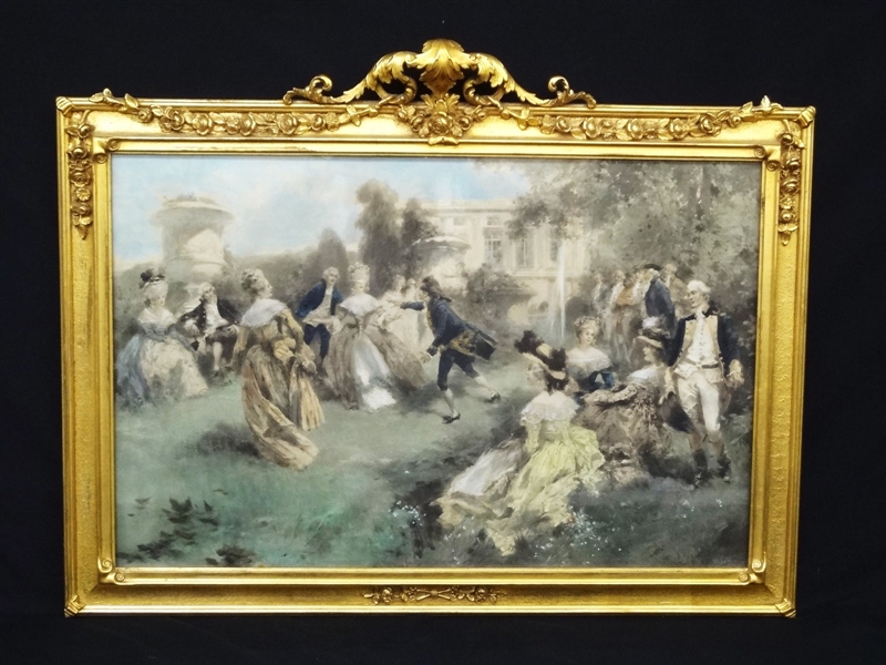 Vicente Garcia de Paredes (Spanish 1845-1903) Lithograph Gilt Frame