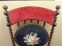 Hunzinger Walnut Padded King Chair