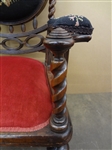 Hunzinger Walnut Padded King Chair