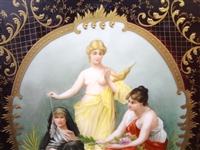 Royal Vienna Hand Painted Portrait Plaque Die Drei Parzen The Three Fates Signed Bernard