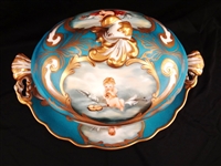 Tiche Porcelain Tureen and Underplate Signed F. Sanvito