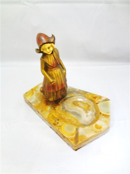 Style of Hans Keck Bronze Dutch Girl 