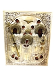 Russian Silver and Wood Icon Plaque Alexander Wilson