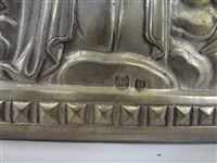 Russian Silver and Wood Icon Plaque Alexander Wilson