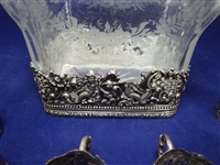 Hanau Neresheimer German Silver Decanter and Cordial Holders