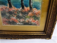 Pair Original Watercolor Paintings F.D. Barton 1920