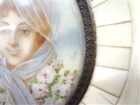 Attributed to Jean Baptiste Isabey (France 1767-1855) Watercolor Portrait Miniature