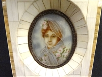Attributed to Jean Baptiste Isabey (France 1767-1855) Watercolor Portrait Miniature
