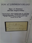 (8) Civil War Prisoner of War Documents Signatures: Johnson's Island