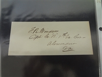 (8) Civil War Prisoner of War Documents Signatures: Johnson's Island