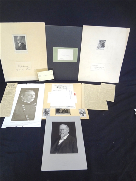 (5) Civil War General Autographs/Cut Signatures