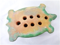 (7) Figural Flower Frogs: Fulper, Majolica, Japan
