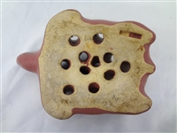(7) Figural Flower Frogs: Fulper, Majolica, Japan