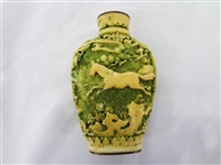 (2) Carved Snuff Bottles