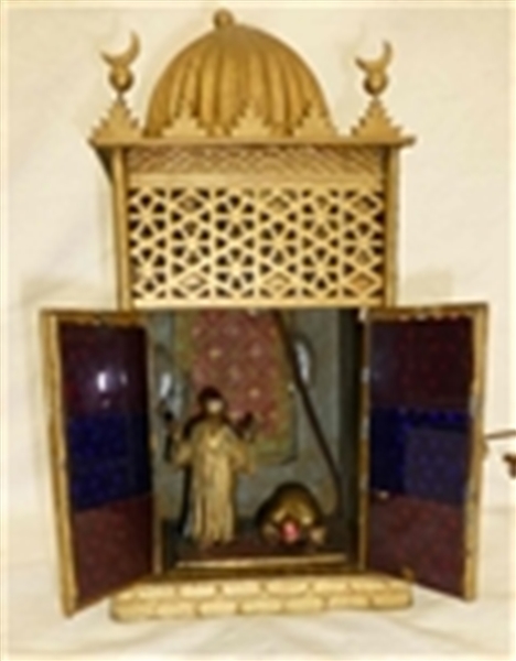 Cold Painted Bronze Arabic Mosque Lamp Bergman Style