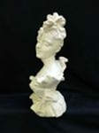 Bust of a maiden White Patinated Metal After Anton R. Nelson