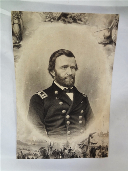 Ulysses S. Grant Engraving J.C. Buttre Engraver, Matthew Brady Photograph