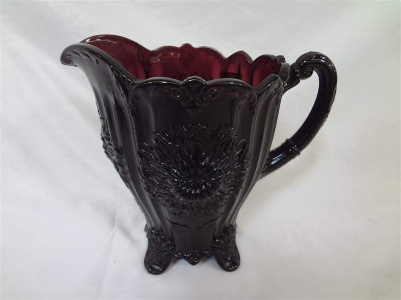 Dugan Glass Amethyst Dahlia Water Pitcher