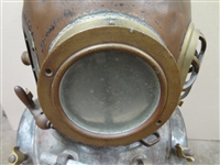 Copper and Brass Diver's Helmet With Shoulder Assembly