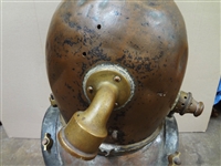 Copper and Brass Diver's Helmet With Shoulder Assembly