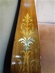 High Back Inlaid Mother of Pearl Wood Highback Sofa Paw Feet