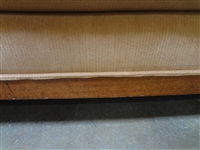 High Back Inlaid Mother of Pearl Wood Highback Sofa Paw Feet