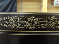 Chinese Export Lacquered Bombay Chest Stone Inlay Bird Decor