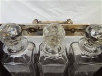 Tiffany and Co. Betjemann's Tantalus Nickel and Oak Decanter Set