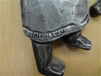 Neilson Art Sculpture Cast Metal Attached to Wood