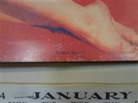 1952 Marilyn Monroe Golden Dreams Calendar Nude With Negligee Overprint