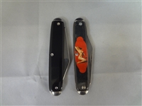 (2) Marilyn Monroe Golden Dreams Cut outs on Pocket Knives