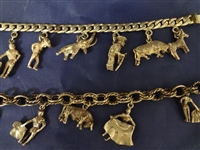 (2) Sterling Silver Charm Bracelet With 12 Charms 