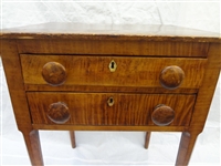 Tiger Maple 2 Drawer Tea Stand