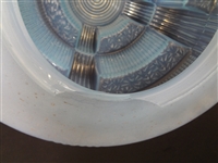 Art Deco Oversize Ball Room Blue Opalescent Tiered Lamp Shade
