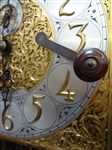 R. J. Horner Grandfather Clock Mahogany Case J.J. Elliott Movement, Harrington Chime Tubes