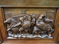 Italian Renaissance Revival (10) Piece Dining Set, Carved Frieze, Full Lion Detail