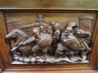 Italian Renaissance Revival (10) Piece Dining Set, Carved Frieze, Full Lion Detail