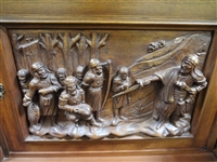 Italian Renaissance Revival (10) Piece Dining Set, Carved Frieze, Full Lion Detail