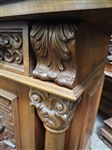 Italian Renaissance Revival (10) Piece Dining Set, Carved Frieze, Full Lion Detail