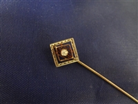 Salvador Dali Owned and Worn 14k Gold and Diamond Lapel Pin