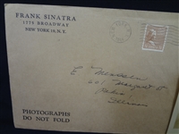 Frank Sinatra Gelatin Photograph with Original Envelope Facsimile Autograph