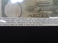 (3) Historical Autographs on Currency: Abe Fortes, William Wirtz, Herbert Brownell