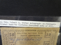 (3) Historical Autographs on Currency: Gen. Daniel James, (2) Major Gen Robert M. White