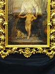 Massive Palatial Museum Quality Gilt Wood 19th Century Carved Baroque Frame With Inset Original Oil Painting