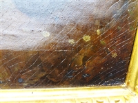Massive Palatial Museum Quality Gilt Wood 19th Century Carved Baroque Frame With Inset Original Oil Painting