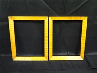 (2) Tiger Maple Wood Frames