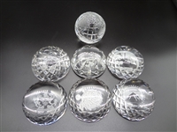 (7) Waterford Crystal Half Dome Paperweights