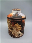 Nippon Hand Painted Lidded Tobacco Jar